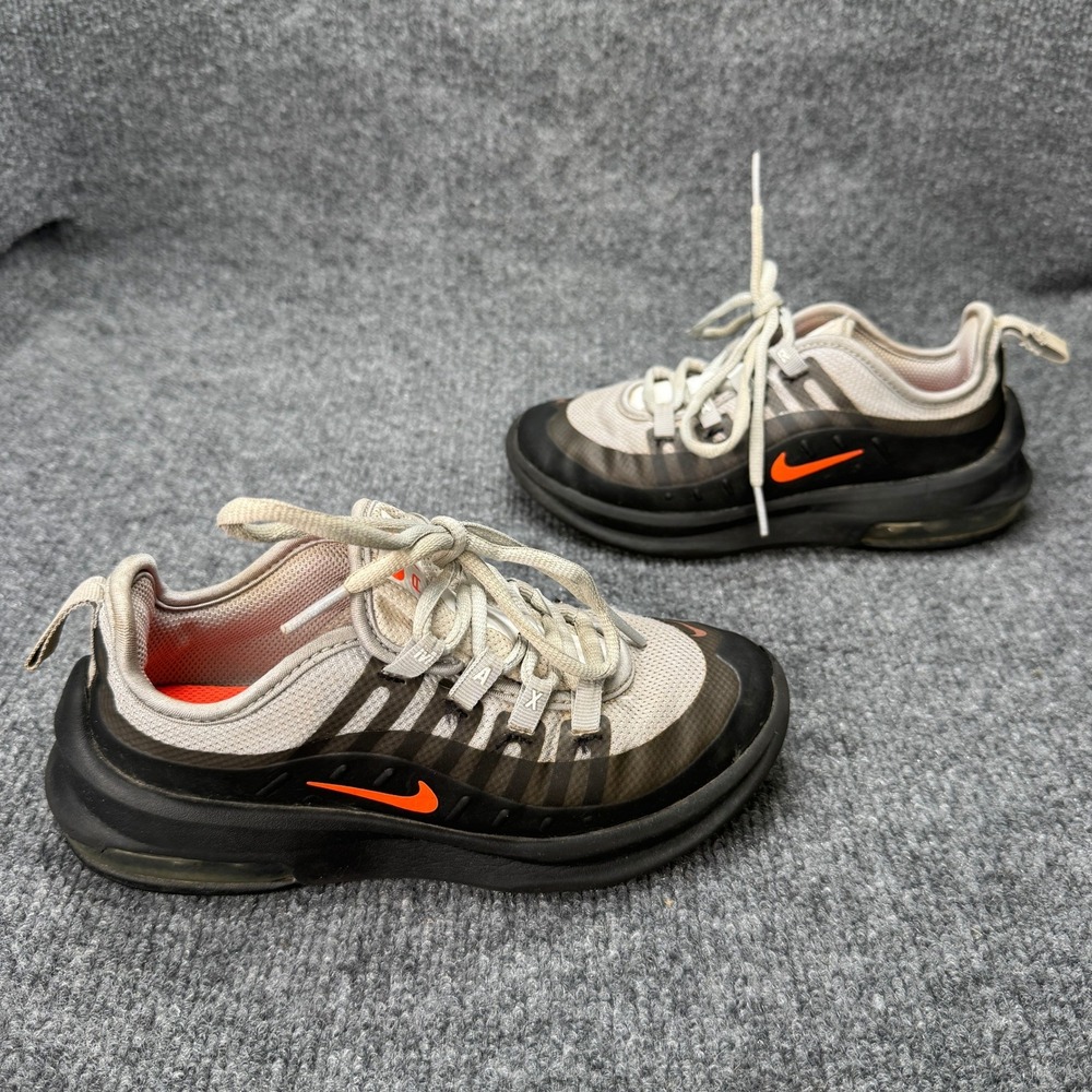 Nike Air Max Axis Kids 1 5Y Black Gray Orange Athletic Shoes AH5223-003